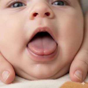 صور اللسان المربوط عند الأطفال