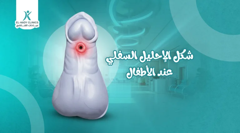 ما شكل الإحليل السفلي عند الأطفال الذكور؟