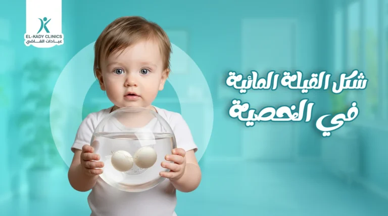 شكل القيلة المائية في الخصية عند الرضع