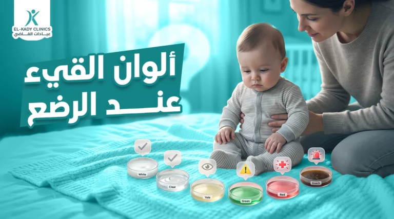 ألوان القيء عند الرضع